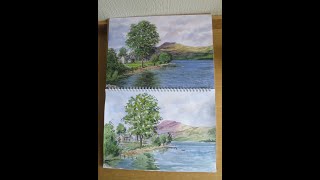 Colouring Book Landscapes for Watercolour Beginners