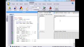 6. Conversion ADC y  Envio de 1 ó 2 canales por UART según Comando recibido