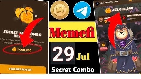 Memefi Daily Combo 29 July 2024 | today memefi 5,000,000 coin