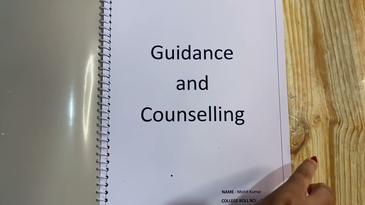 Guidance & Counselling Assignment for M.Ed. 4th Semester (English Medium) | M.Ed. Assignments