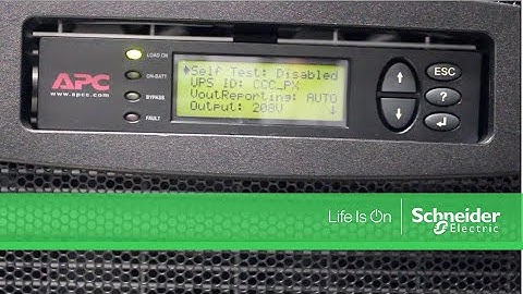 Configuring Battery Self-Test Interval via Symmetra™ PX 10-80kW Display | Schneider Electric Support