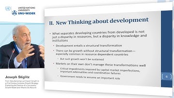 Think development – Think WIDER | Plenary 4 - Joseph Stiglitz