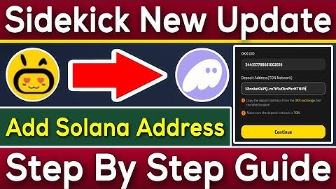 Sidekick Add Solana Address | Rizwan Blouch