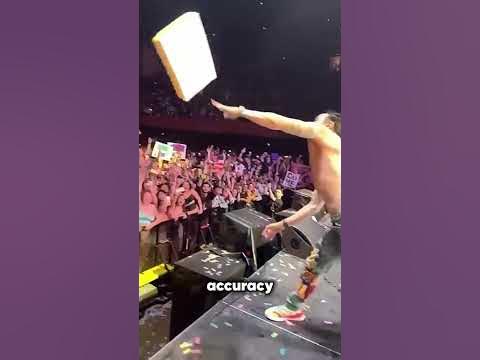Insane Steve Aoki Cake Throws - YouTube