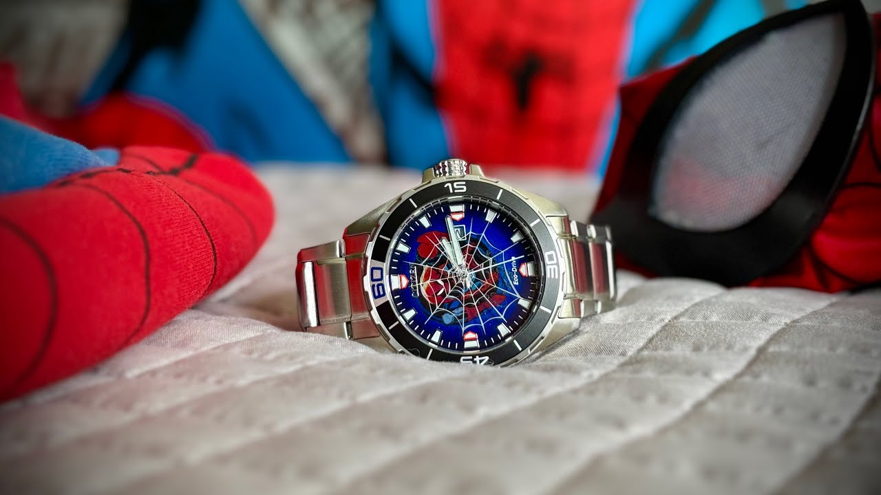 Citizen “Spider‑Man” Watch (BM7610‑52W) | Unboxing & Review - YouTube
