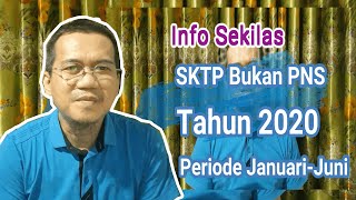 Info sekilas SKTP Bukan PNS tahun 2020 periode Januari-Juni