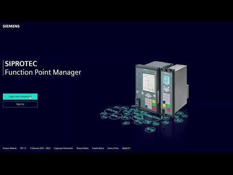 SIPROTEC Function Point Manager - Registrieren Sie sich und erstellen ein Konto