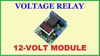 voltage relay - description and test