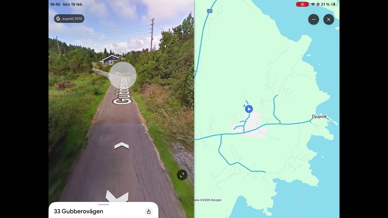 Google Street View - Visiting All Streets on Tjörn (Part 4)