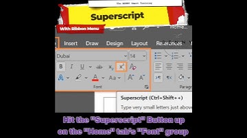 Word Tutorial: Superscript with Ribbon Menu #wordtutorial #آموزش_ورد #word #superscript