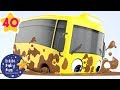 Stuck in The Mud Song - Go Buster the Yellow Bus | 40 min of Nursery Rhymes & Cartoons | LBB Kids