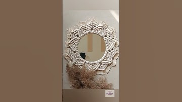 Macrame Mirror Wall Hanging | Boho Decor Idea for Beginners | #shorts #macrame #homedecor #bohodecor