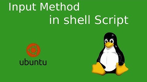 How to take input from user in shell script