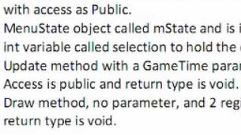 New XNA - Paddles Menu Screen Text Class P1