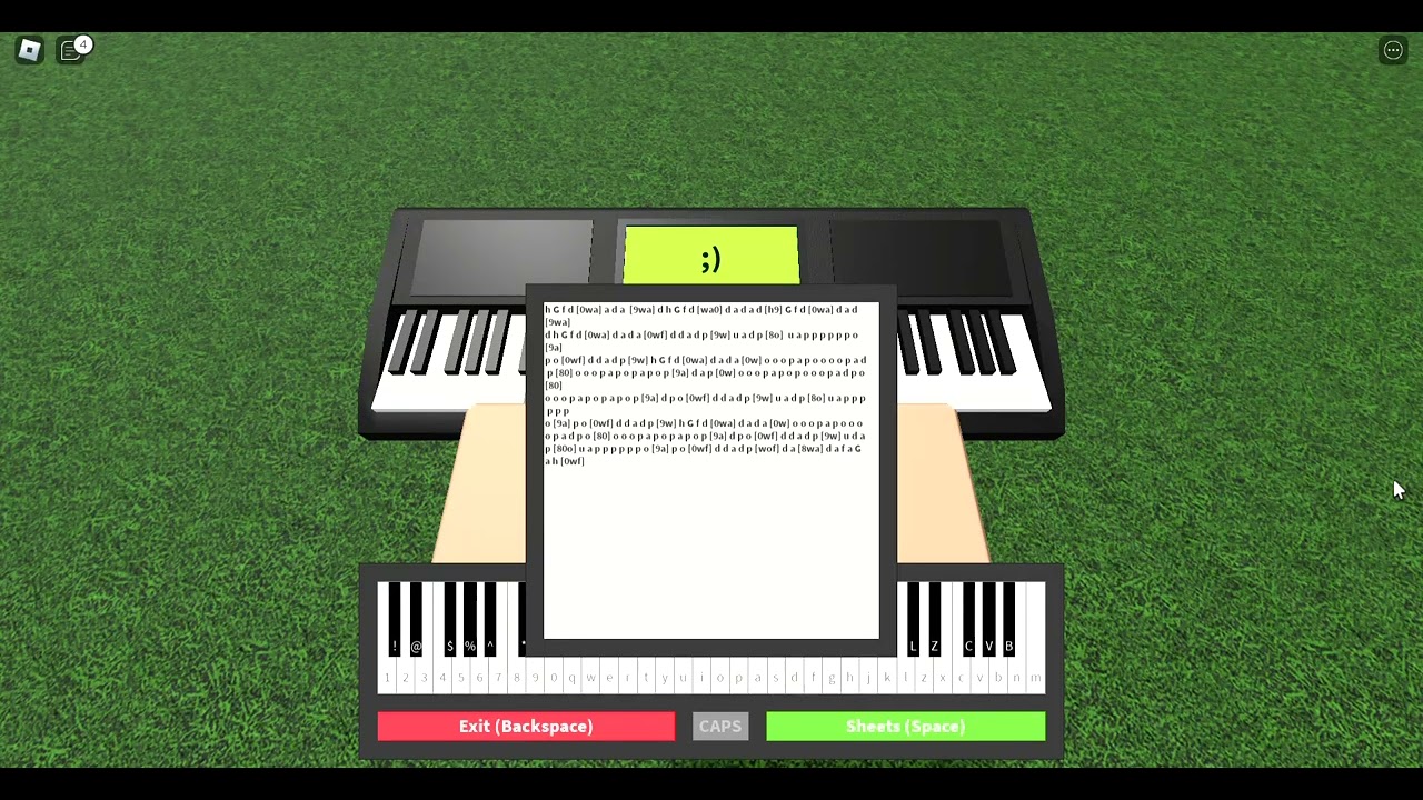 7 Years Old Roblox Piano Sheet YouTube 