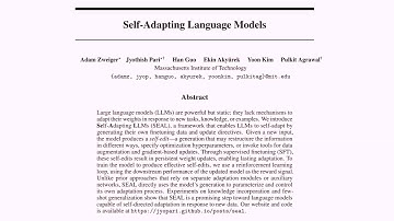 Self-Adapting Language Models