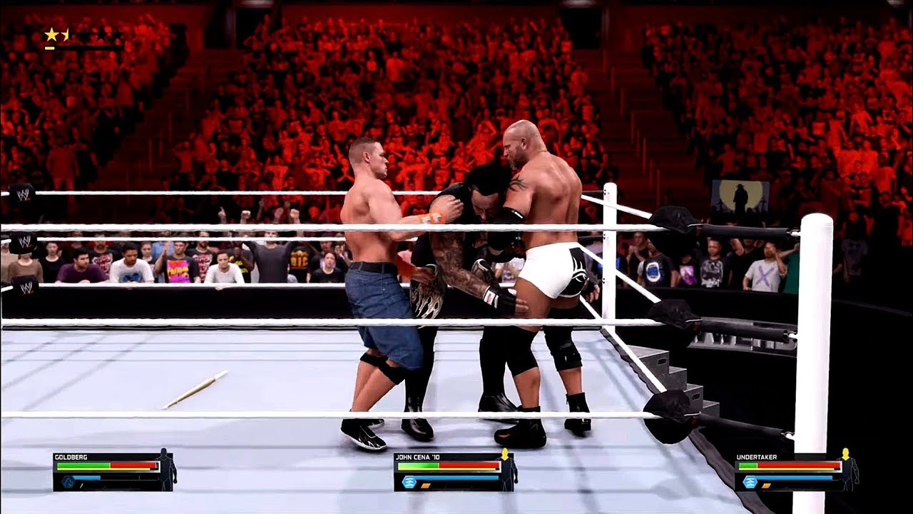 WWE Night Of Champions 2010 Cena vs. Goldberg vs. Undertaker Title Match