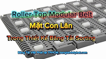 Cách sử dụng băng tải nhựa mặt con lăn (roller-top modular belt) thiết kế băng tải phân liệu sorting