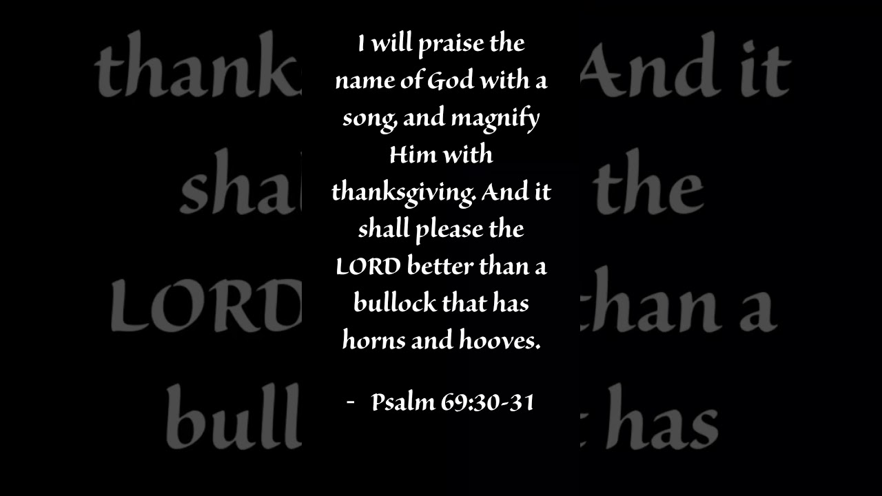Psalm 69:30-31 
