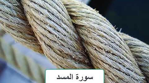 سورة المسد بصوت الشيخ ناصر القطامي