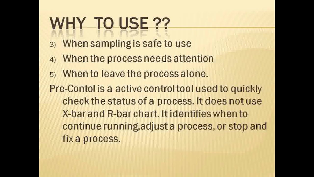 Difference Between Control Chart And Pre Control Chart