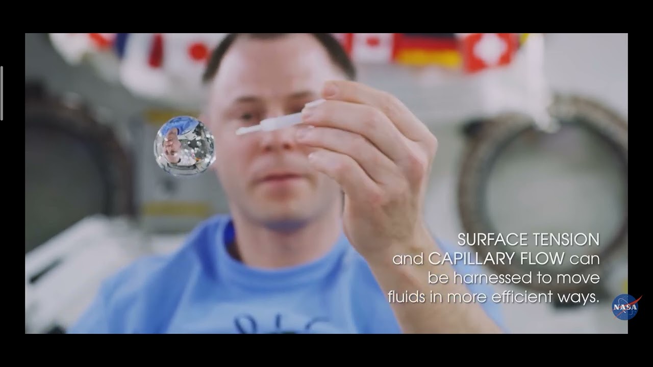 How water acts in space?