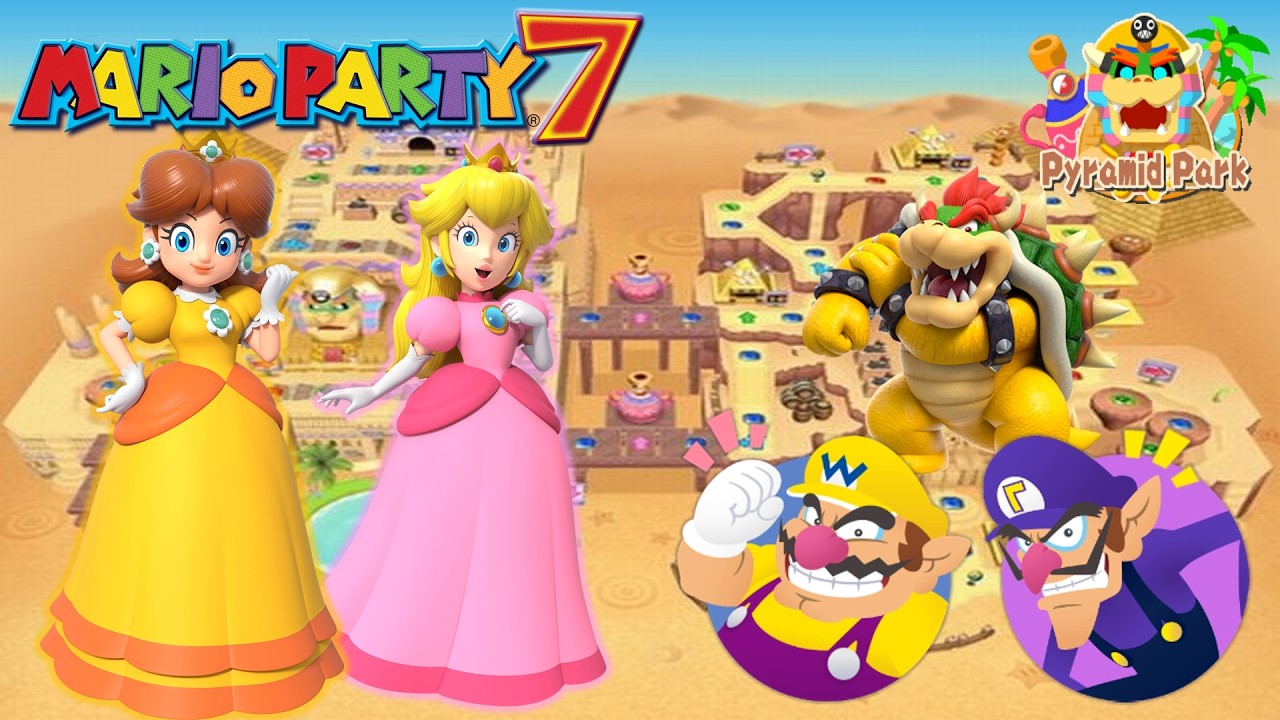 Mario Party 7 - Дейзи и Пич против Варио и Валуиджи - Пирамидальный парк