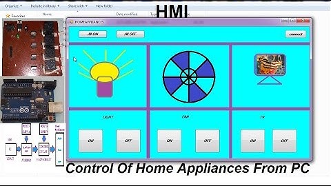 Control Of Home Appliances From PC || Arduino Project || HMI in VB.net