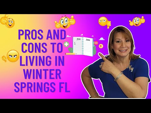 Most detailed Pros and Cons video to living in Winter Springs Fl.