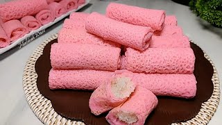 TIPS BUAT KULIT DADAR GULUNG BERPORI, LEMBUT DAN MENGKILAP‼️DADAR GULUNG ISI KELAPA