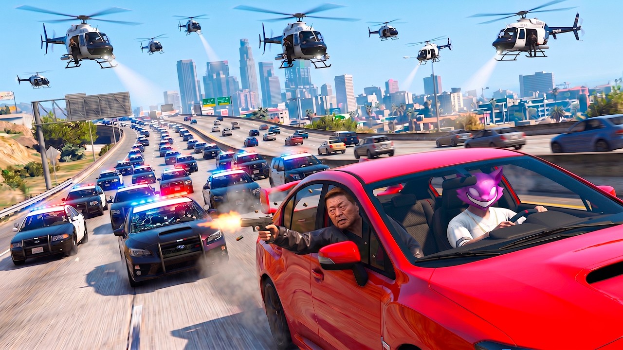 Sobreviví a 50 Policias REALES en GTA V