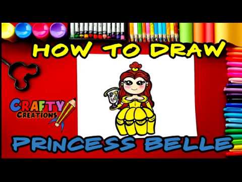How to Draw Disney Princess Belle and Chip from Beauty and the Beast ...