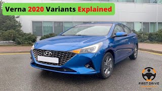 New Hyundai Verna 2020 Facelift Variants Explained? - S/S+,SX,SX(O)& DCT | Features,Price Comparison