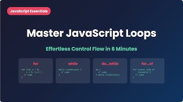 Master JavaScript Loops in 6 Minutes: From Beginner to Pro!