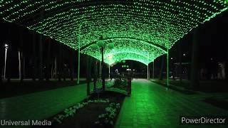 Night walk through the park.Tajikistan. Ночной прогулка по парку. Сайри боғ дар шабона.