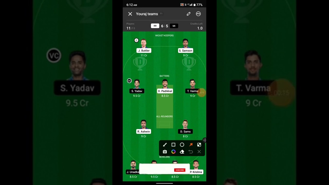 RR vs MI Dream11 Pridiction || RR vs MI || MI vs RR || MI vs RR Dream11 team || RR vs MI Dream11