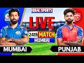 LIVE: MI vs PBKS, IPL 2026 Match 24 | Mumbai vs Punjab Live | Live Cricket Match Today, Iqbal Sports