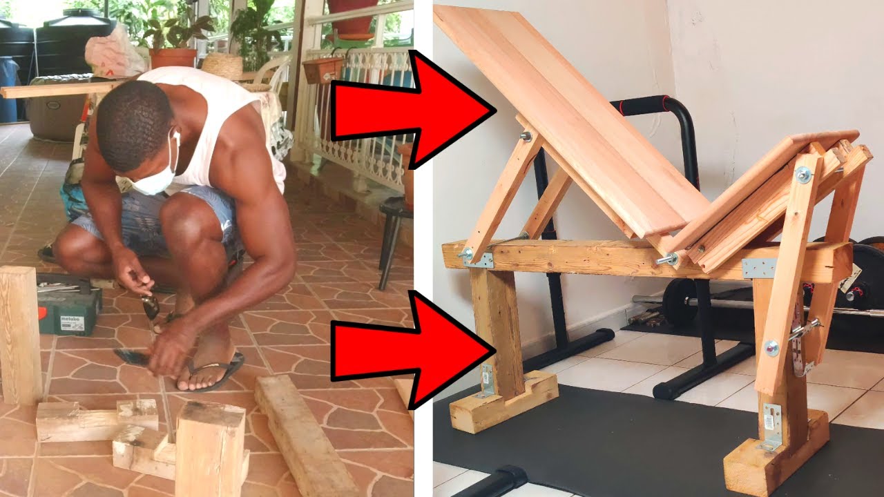 FABRIQUER UN BANC DE MUSCULATION INCLINÉ EN BOIS RAPIDEMENT POUR PAS