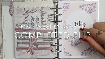 MAY 2018 COMPLETED FLIP | PERSONAL WIDE RINGS WEEK ON 4 PAGES