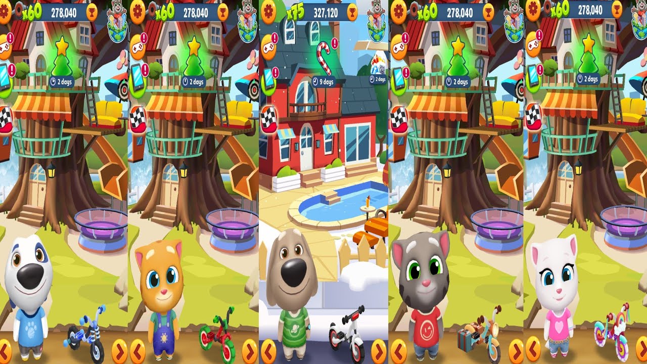 Tom Gold Run.Hank vs Ginger vs Been vs Tom vs Angela Gameplay Android#43