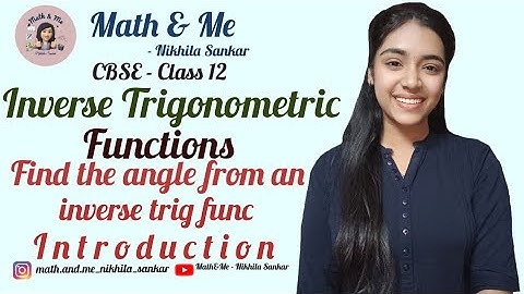 Intro Inverse Trigonometric functions Find angle of an inverse function #maths #online #mathematics