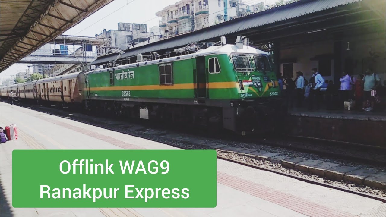 #14708 Ranakpur Express with Offlink WAG9 Locomotive - YouTube