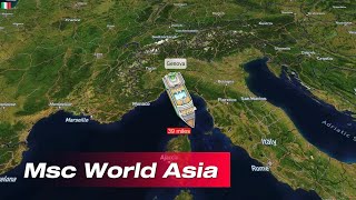 The new Msc World Asia 7 days cruise itinerary from Genova 