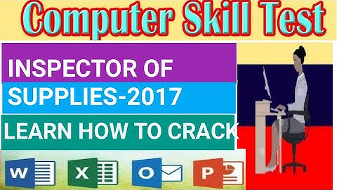 OSSC INSPECTOR OF SUPPLIES COMPUTER SKILL TEST. LESS TIME SPEED UP PREPARATION