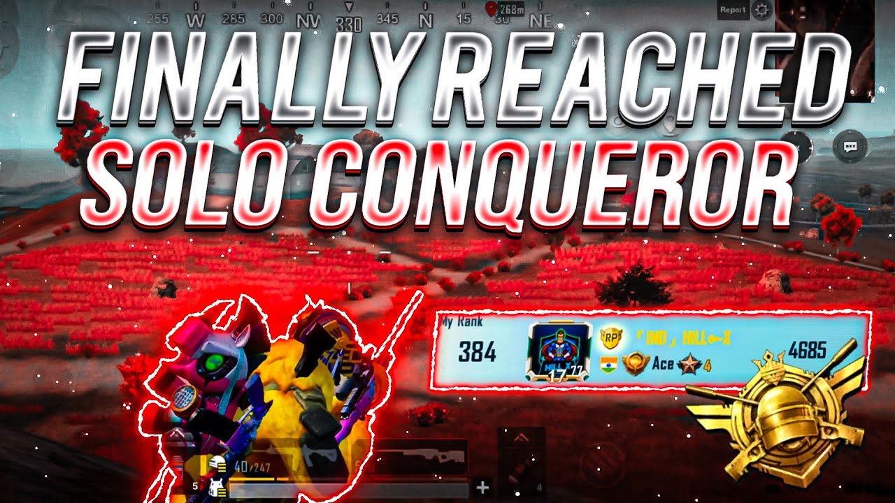 FINALLY REACHED CONQUEROR ⚡Solo Conqueror ⚡Solo Conqueror Gameplay ⚡ RoyalClasherYT | PUBG Mobile