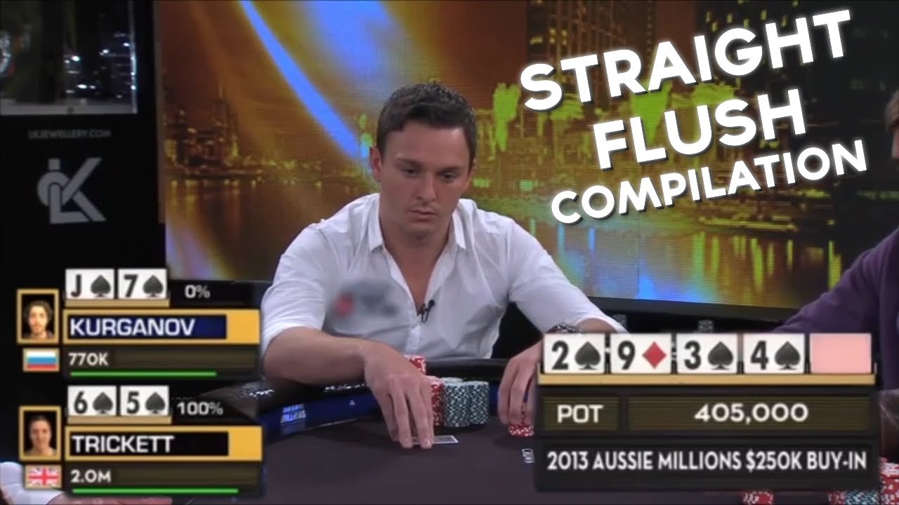 TOP 5 POKER STRAIGHT FLUSH HANDS OF ALL TIME!