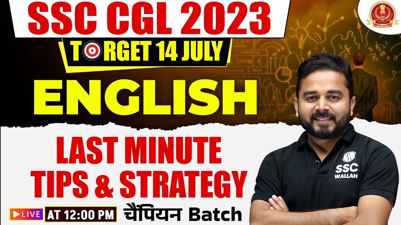 SSC CGL English Classes 2023 | English Last Minute Tips & Strategy ...