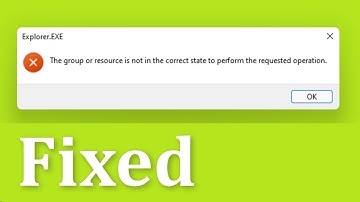 Fix The Group Or Resource Is Not In The Correct State To Perform The Requested Operation -Windows 11