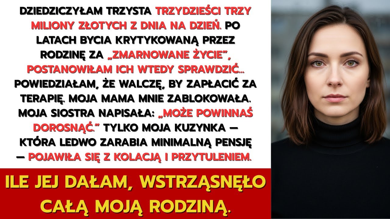 Odziedziczyłam 333 mln zł — wystawiłam rodzinę na próbę: mama mnie zablokowała, siostra wyśmiała