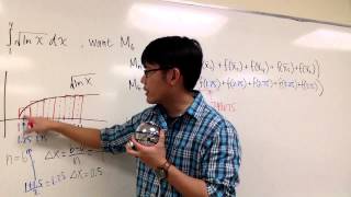 Stewart Calculus, Sect 7 7 #11b midpt rule